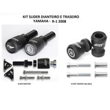 Kit Slider Dianteiro Traseiro Yamaha R1 2007 08 Preto Fosco