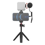Kit Smallrig Simorr Vk 50 Tripé Sup Celular Led E Microfone
