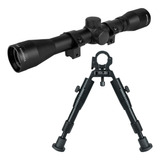 Kit Sniper Bipe Cano Carabina rifle Pressao Luneta 4x32