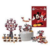 Kit Só Um Bolinho Festa Em Casa Minnie E Mickey Parabéns