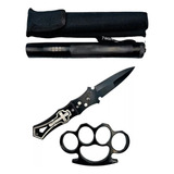 Kit Soco Inglês canivete Automático Lobo bastão Retrátil nfe