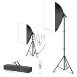 Kit Soft Box 50 X 70 Com Lampada Led Estudio Luz Continua