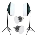 Kit Soft Box 50x70 Lâmpadas De Led 50 W