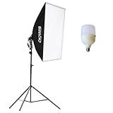 Kit SoftBox 50 X 70 Com Lampada Led 40W Luz Continua Para Foto E Vídeo