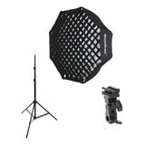 Kit Softbox Godox 120cm Grid Colmeia Octabox Flash Dedicado 110v 220v