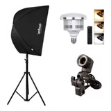 Kit Softbox Godox 60cm C Grid Tripé Suporte Lâmpada 127 220v