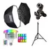 Kit Softbox Godox 80cm C  Grid Tripé   Suporte   Lâmpada Rgb
