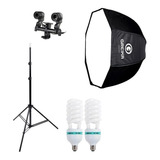Kit Softbox Greika 120cm Octabox Completo 300w 110v