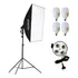 Kit Softbox Quadruplo 50 X 70 + Tripé 2m + 4 Lampadas Led