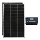 Kit Solar 320w h Com Controlador De Carga 10a 24v Pwm