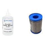 Kit Solda Cobix 1mm 500g Fluxo De Solda No Clean 500ml