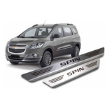 Kit Soleira De Porta Aço Inox Escovado Chevrolet Spin