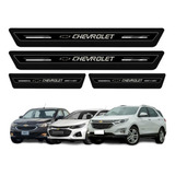 Kit Soleira Platinum Adesiva Proteção Portas Gm Chevrolet