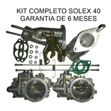 Kit Solex 40 Dupla Carburação Brasília Fusca Puma 1600 Gasol