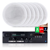 Kit Som Ambiente 300w Rms Rc5000 Bluetooth 6 Arandelas