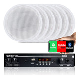 Kit Som Ambiente Amplificador Bt Fm