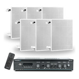 Kit Som Ambiente Frahm 6 Arandelas Receiver Casa Comercio Nf