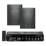 Kit Som Ambiente Frahm Slim 2000 Bt 02 Caixa Acustica 30w Cor Preto 110 220