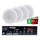 Kit Som Ambiente Pro Home 120w 4 Arandelas Brancas Orion