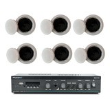 Kit Som Ambiente Receiver Frahm Slim 1600 App 6 Arandelas