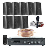Kit Som Ambiente Slim 1800 Bluetooth 8 Cx Fio Microfone