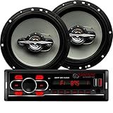 Kit Som Carro Radio Mp3 Bluetooth Usb -2 Falantes 6 Polegadas 70wrms