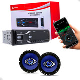Kit Som Carro Radio Mp3 Bluetooth Usb 2 Auto Falante 6 Pol