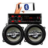 Kit Som Carro Radio Mp3 Bluetooth Usb + 2 Falantes 5 Polegad