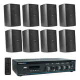 Kit Sonorização Ambiente Slim 1800 Bluetooth 8 Caixas Frahm