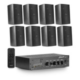 Kit Sonorização Ambiente Slim 1800 Bluetooth 8 Caixas Frahm