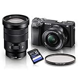 Kit Sony A6400 Mirrorless Lentes Sony E 16 50mm E PZ 18 105mm OSS Filtro SkyLight 72mm SDXC 32Gb