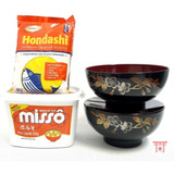 Kit Sopa Missoshiru missô 500g hondashi 2 Tigela Owan 