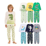 Kit Sortido 3 Pijama Comprido Infantil