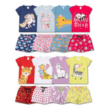 Kit Sortido 5 Pijamas