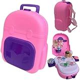 KIT Sorveteria NA MALINHA Infantil Maleta Vira Mochila Comidinha COZINHA CULINÁRIA Sorvete ICE NA MALETINHA 20CM CRIANÇAS O MELHOR PRESENTE FORA DAS TELAS ESTIMULA IMAGINAÇÃO BRINQUEDO 21PÇS
