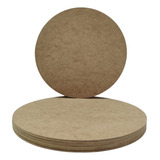 Kit Sousplat 30 Bolachas 35x35 Cru Circulo Base Mesa Mdf