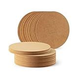 Kit Sousplat Com 12 Bolachas 35x35 Cm Cru Circulo Base MDF 3mm Decoração De Mesa Artesanato Porta Prato Jogo Americano