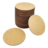 Kit Sousplat Com 12 Bolachas 35x35 Cru Circulo Base Mdf 3mm