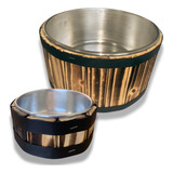 Kit Spa Rústico De Luxo Tina Para Pés Bacia Manicure