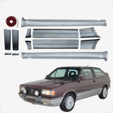 Kit Spoiler Lateral Frisos Coluna Gol Gti Quadrado Cinza