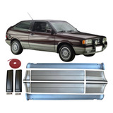 Kit Spoiler Lateral Frisos Coluna Gol Gti Quadrado Cinza