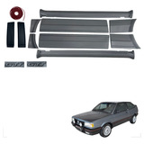 Kit Spoiler Lateral Frisos Coluna Gol Gts Quadrado Cinza