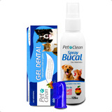 Kit Spray Bucal   Pasta De Dente   Escova Dedo Pet Clean