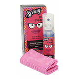 Kit Spray Limpa Lentes E Lenço Rosa