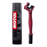 Kit Spray Motul Escova Limpeza Corrente Motos Off On Road