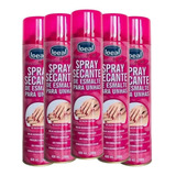 Kit Spray Secante De Esmalte Para Unhas Ideal 400ml 5 Un