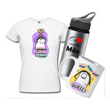 Kit Squeeze 600ml Camiseta E Caneca Dia Das Mães