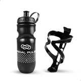 Kit Squeeze Garrafa Garrafinha Caramanhola 650ml Bpa Free Suporte Nylon 40g Com Parafuso Bike Bicicleta Academia Corrida Ar Livre Indoor