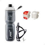 Kit Squeeze Térmica suporte Bike lanterna Pisca Diant Tras Cor Preto