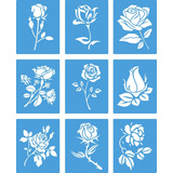 Kit Stencil Flores Rosas